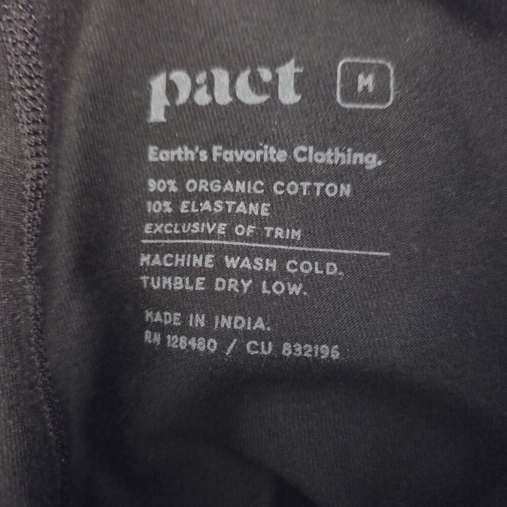 Pact Women's PureFit Full Length Leggings Made With Organic Cotton Black Size M - Picture 2 of 6